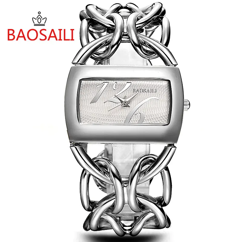 

BAOSAILI Luxury Brand Silver Watches Circel Strap Women Fashuion Watches Dress Watch Ladies Analog Quartz Wrist Watch Relgio