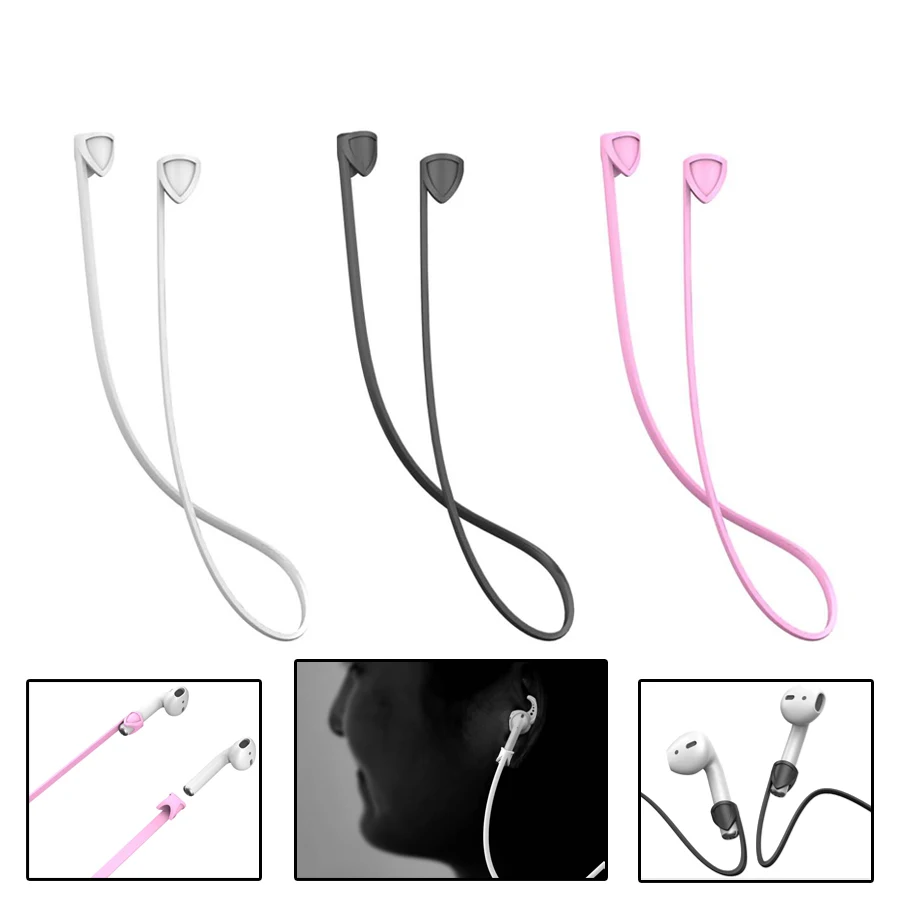 Headphone Earphone Strap for Apple Airpods Anti Lost Strap String Rope+Ear Tips Hooks for AirPods EarPods Earphone Accessories