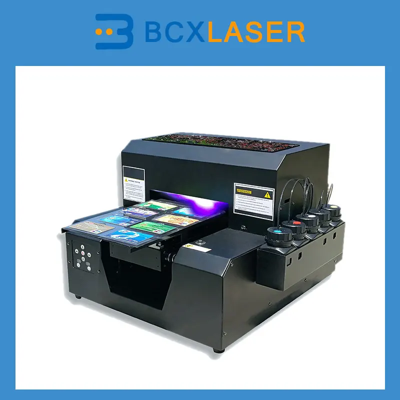 A4 small size uv printer for acrylic metal glass wood plastic printing