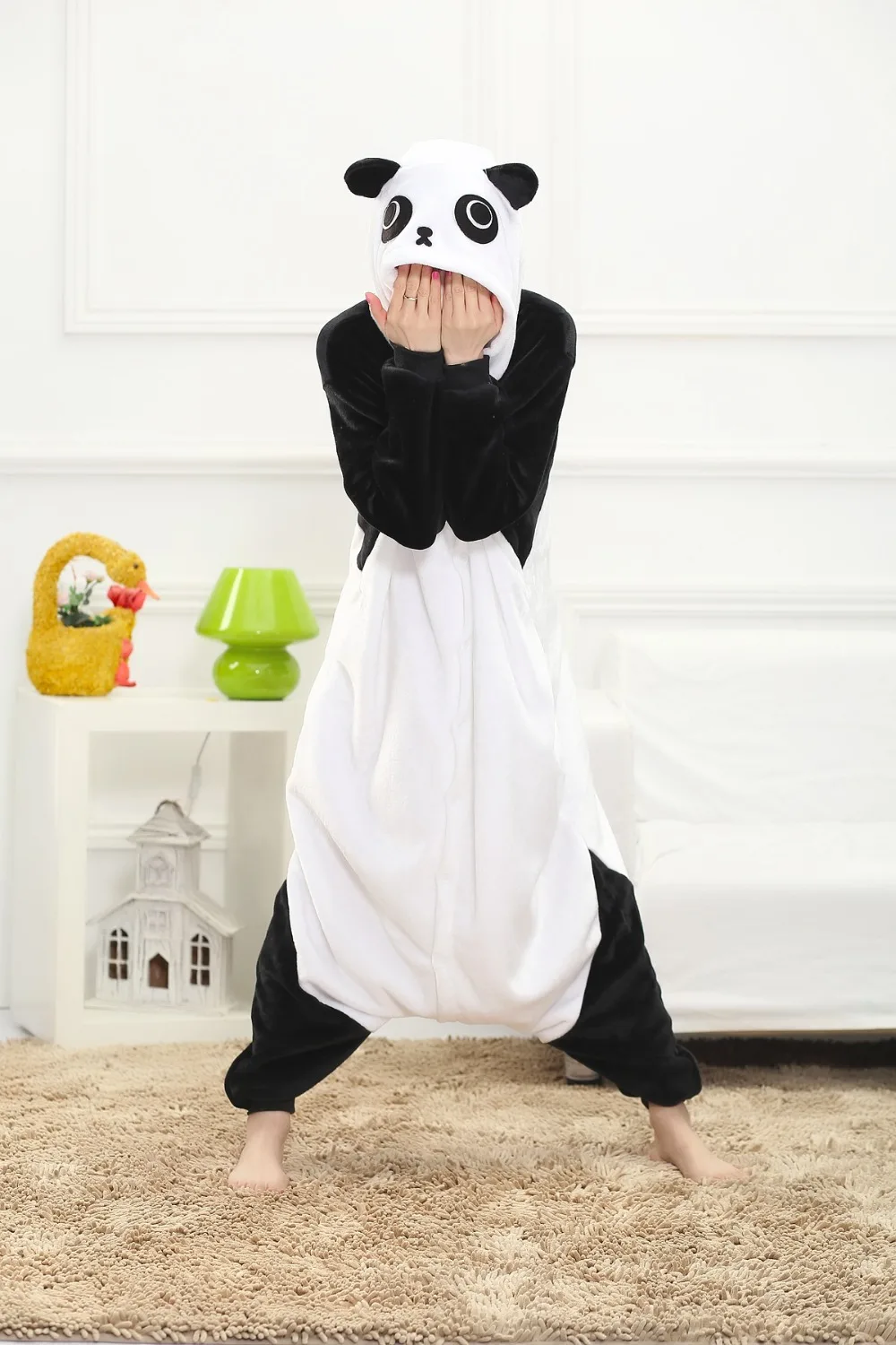 Kung Fu Panda Sleepwear Pajamas Anime Cosplay Costume Flannel Pijama Warm Winter Night Wears Pajama Sets