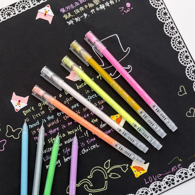 1PC Candy Color Syringe DIY Graffiti Painting Watercolor Pen Marker Highlighter Gel Pen School Office Stationery