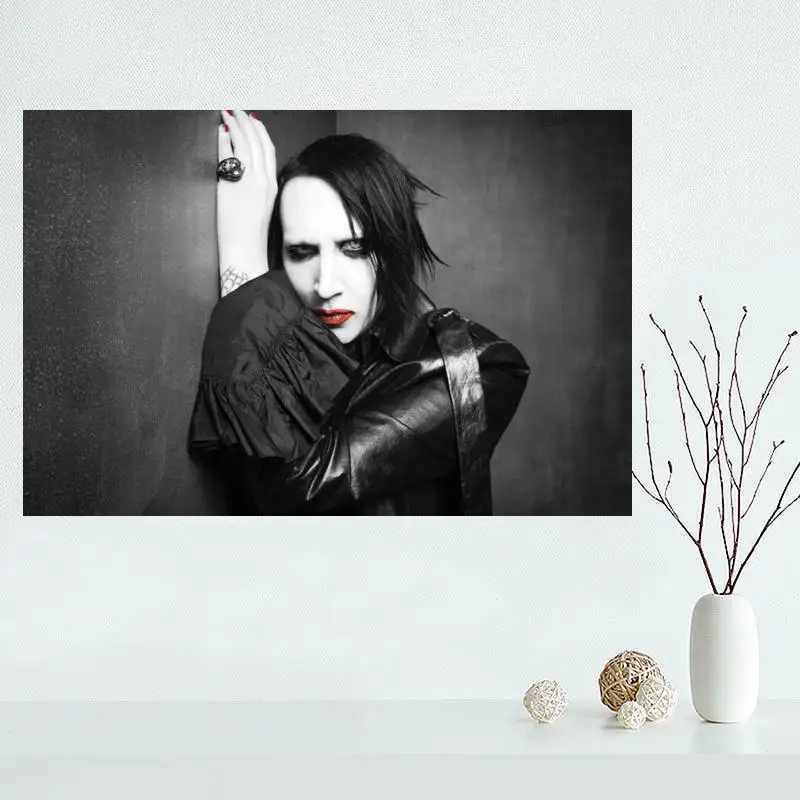 Marilyn Manson Abstract Painting Poster Fabric Canvas Cloth Poster -27x40cm- Home Docor