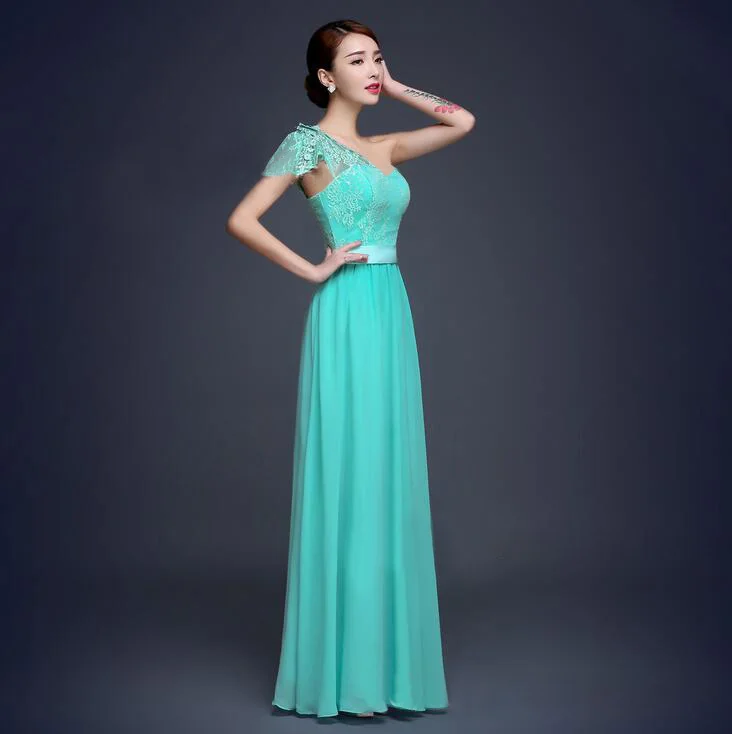 Chiffon Long Bridesmaid Dresses Sexy Women Ladies Prom Dresses 6 Models Candy Color Vestidos De Madrinha New Arrival LF24