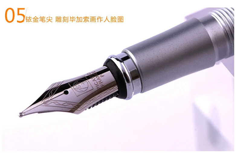 Luxury Iraurita Fountain Pen Picasso Pimio 907 Silver Clip Black 0.5mm Ink Pens the Best Gift Writing Stationery