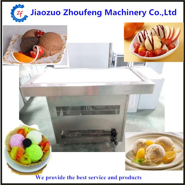 Marble table frying ice cream machine yogurt fruit fried icecream making machine