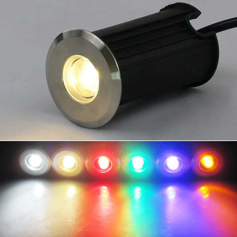 3W Waterproof LED Underground Light Outdoor Ground Garden Path Floor Buried Yard Spot Landscape  IP65 DC12V AC220V