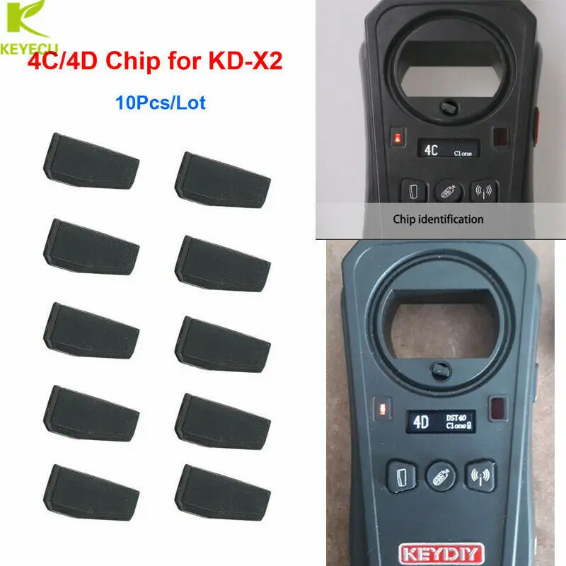 KEYECU 10PCS/LOT KD 4C/4D Copy Clone Chip Transponder Special for KEYDIY KD-X2 Key Cloner