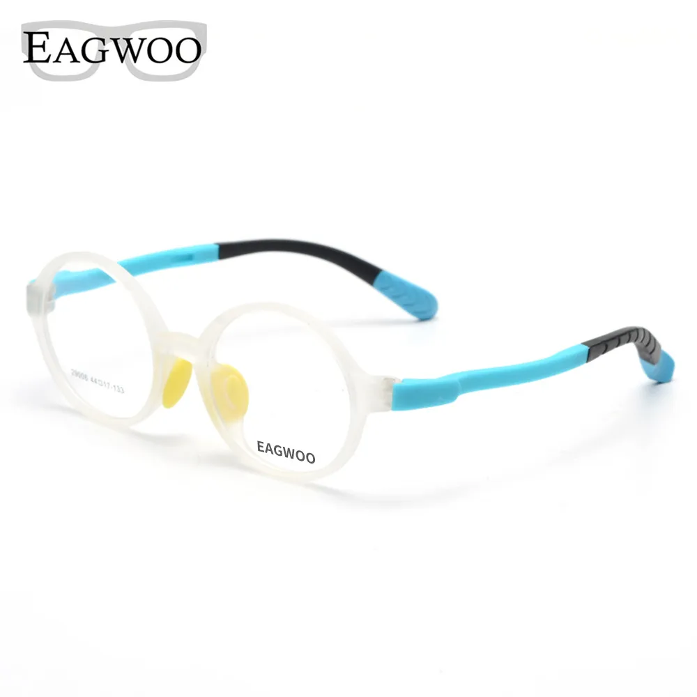 Eagwoo ซิลิคอนนุ่มเด็กแว่นตา VINTAGE Sepectacle กรอบธรรมดา Vision เลนส์แว่นตา 29006