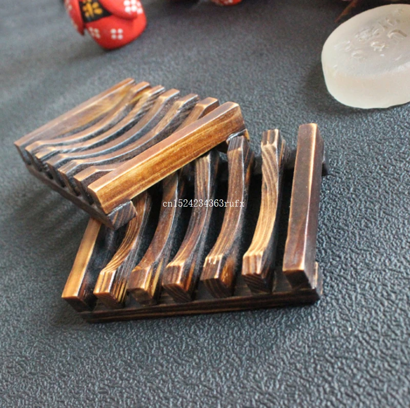 100pcs Vintage Wooden Soap Dish for Hand Washing Shower Plate Tray Holder Box Case DHL Fedex Fast Shipping