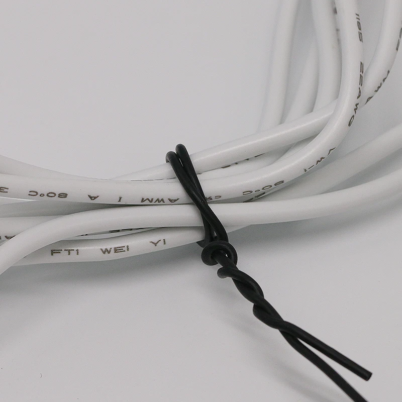 70Meters/lot 0.75MM Dia. Flat Black and White PVC Coated Electro Galvanized Iron Lined Wire Cable tie wires