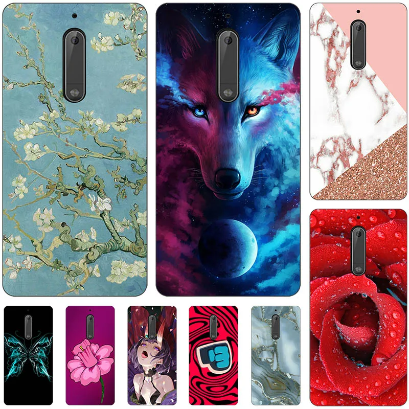 Lovely Fashion Coloured Painted Cases For For Nokia 5 TA-1053 Nokia5 5.2