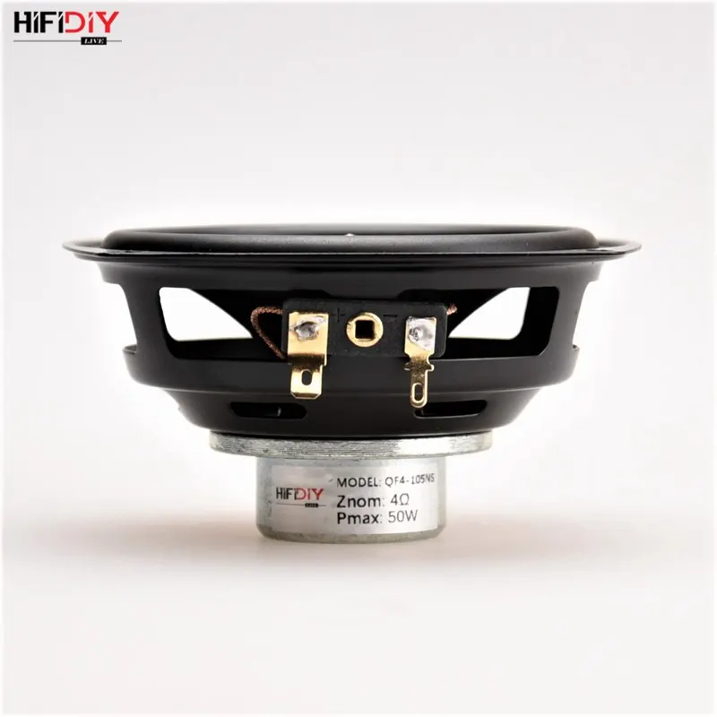 HIFIDIY LIVE Hi-Fi  4 inch DIY Full frequency speaker unit 4 8OHM 25W Neodymium magnetic High Alto bass loudspeaker QF4-105NS
