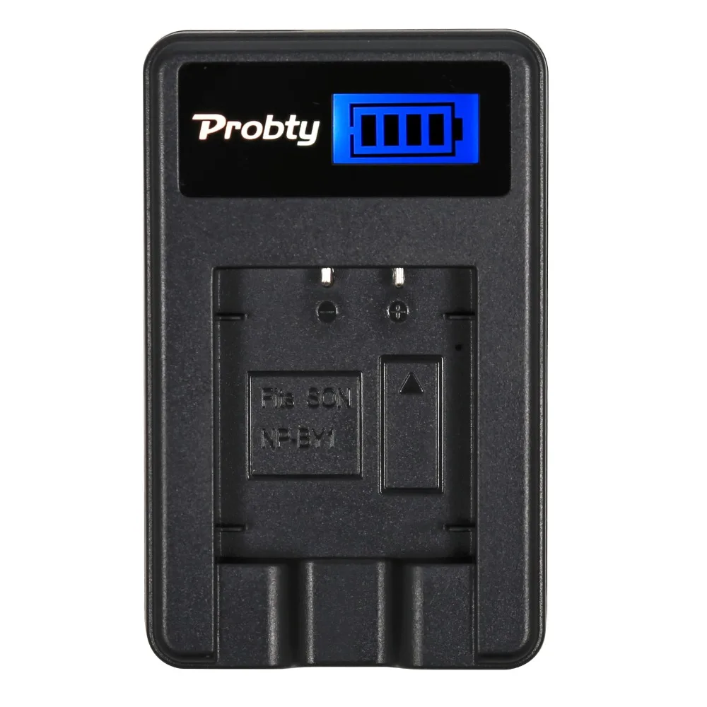 Probty NP-BY1 NPBY1 NP BY1 LCD Battery Charger for Sony HDR-AZ1 HDR-AZ1VR HDR-AS100v AZ1VR AZ1VB AZ1VW