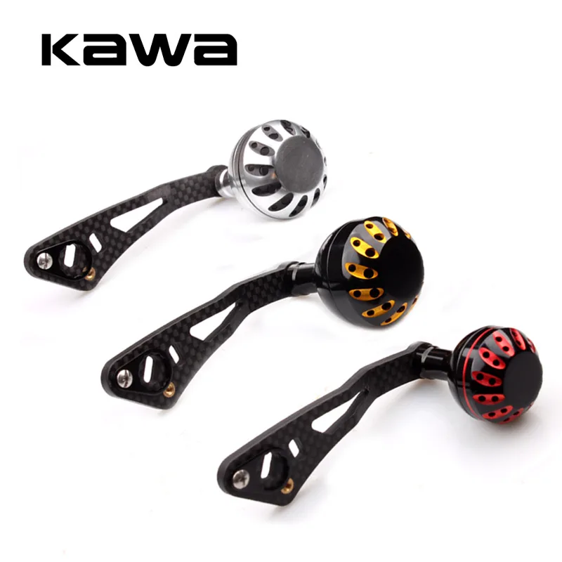 KAWA New Fishing Reel Handle Carbon Fiber Suit For s and D and A Bait Casting Reel, Hole size 8x5mm and 7*4mm Together