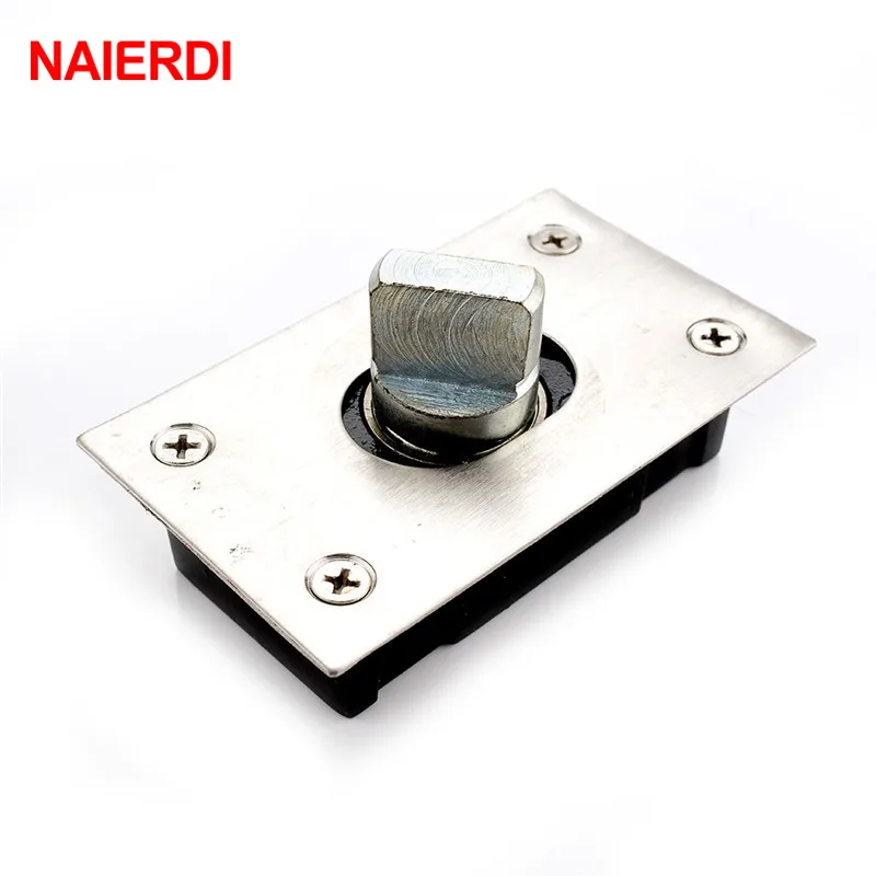 NAIERDI 360 Degree Revolving Door Hinge 90 Degrees Positioning Hidden Floor Pivot Hinges For Furniture Hardware