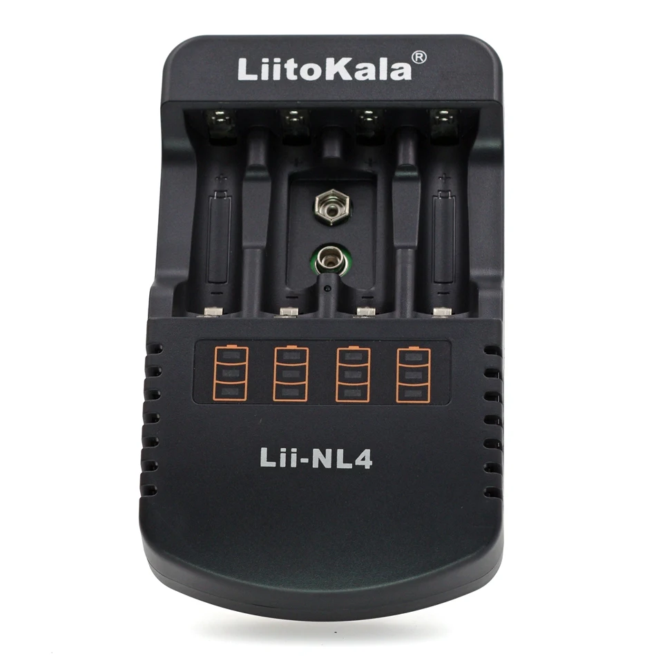 LiitoKala Lii - NL4 Recarregavel Carregador DE Bateria DE Bateria AA AAA 9 V Ni - MH Ni - Cd Baterias Carregadores DE Mesa Pare