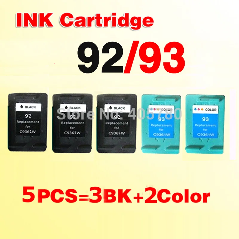 5x Compatible ink cartridge for92 for93 for 92 93 Photosmart C3140 C3150 C3180 C3100 C3135