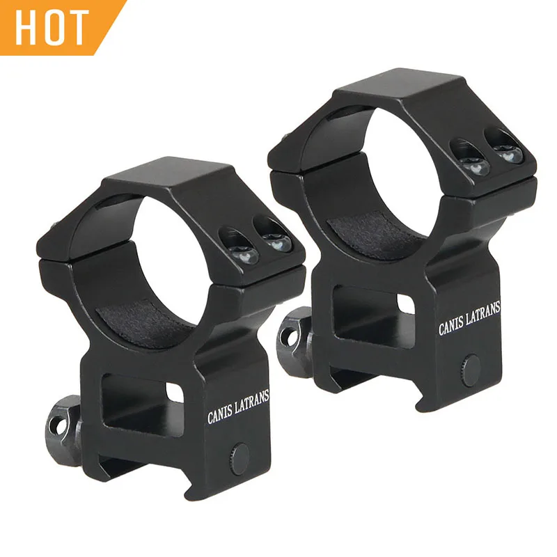 Canis Latrans Airsoft Mount 30/25MM 6063 Aluminum Finish Coating  Anodic Oxidation Double Row Width Scope Mount  OS24-0114B