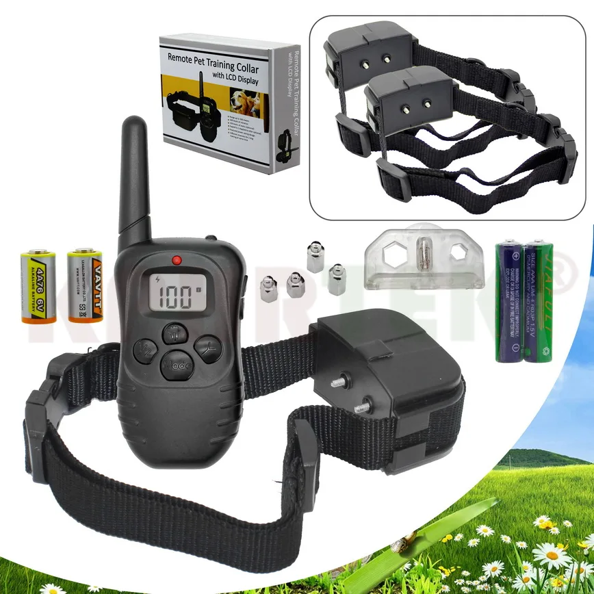 Collar de adiestramiento remoto para perros 998D-1 300m LCD Collares eléctricos remotos para perros para entrenar perros y tren para perros 15-28nf