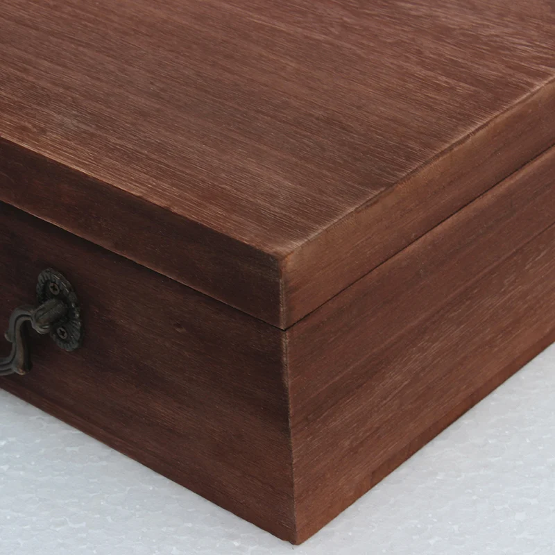 Wooden Deep Color Desktop Boxes, Large Store Wood Jewelry Storage