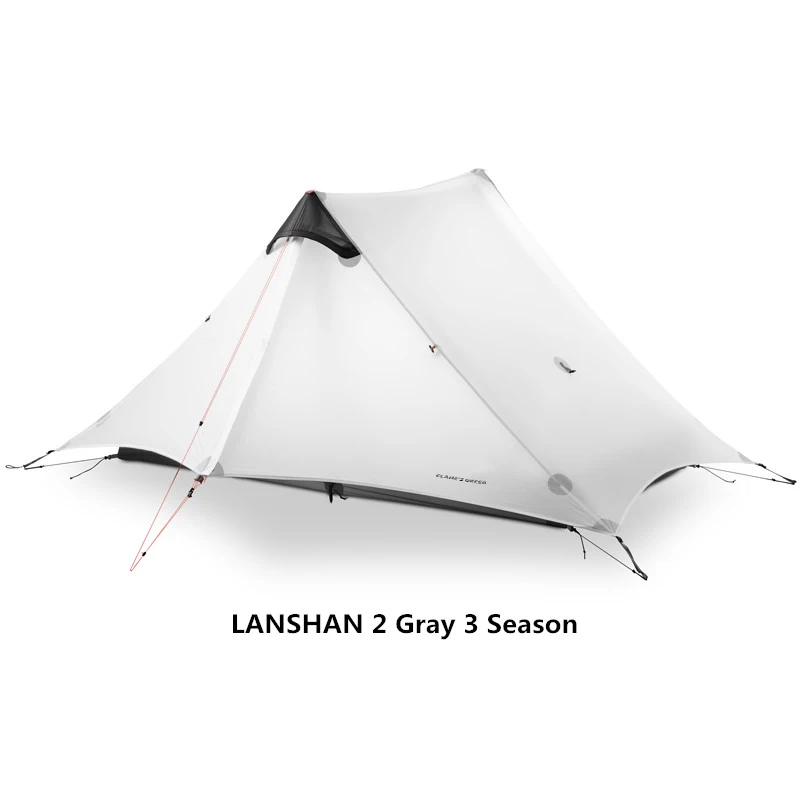 2024 Nieuwe versie FLAME'S CREED LanShan 2-persoons outdoor ultralichte campingtent 3-seizoenen professionele 15D silnylon stangloze tent