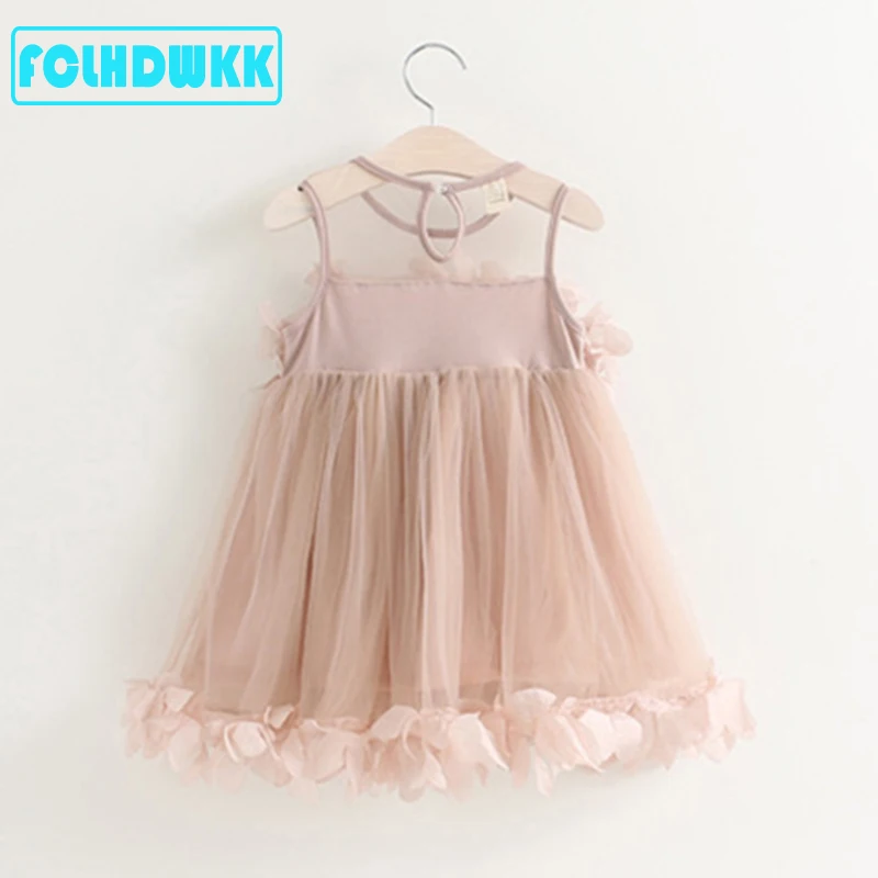 Baby Girls Dress Summer Flower Costume for Kids Clothing 2018 Brand Children Party Dresses pink Girls Clothes Princess Dress