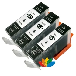 3 Black ink Cartridge for Compatible HP 655 655XL Deskjet 4615 3520 3525 4620 4625 5525 6520 6525 e-All-in-One Printer