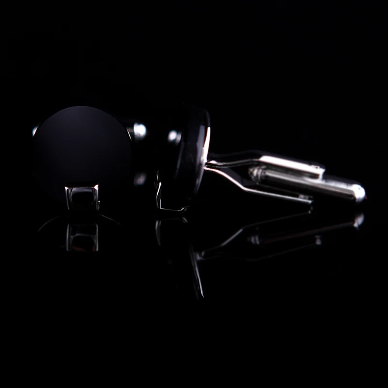 KFLK Jewelry shirt cufflink for mens Brand Black Cuff link Wholesale Button High Quality Round Luxury Wedding Male guests