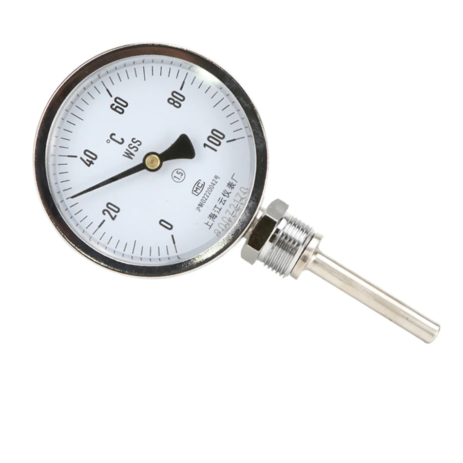 WSS-411 0-120 Độ Dài 20Cm Lưỡng Kim Thép Không Gỉ Đĩa Công Nghiệp Nồi Hơi Chuyên Nghiệp Chống Ăn Mòn