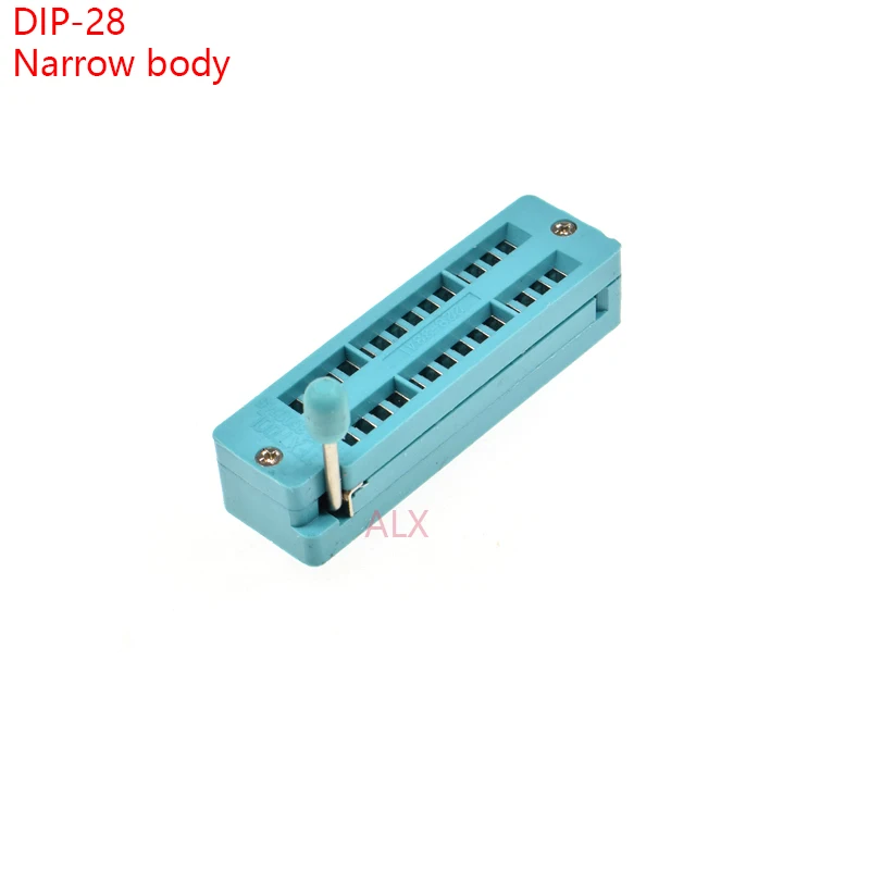 2PCS GREEN Narrow body DIP28 ZIF ZIP IC SOCKET 28P DIP CHIP TEST Adaptor 28 PIN dip-28 28PIN 2.54MM PITCH CONNECTOR FOR PCB