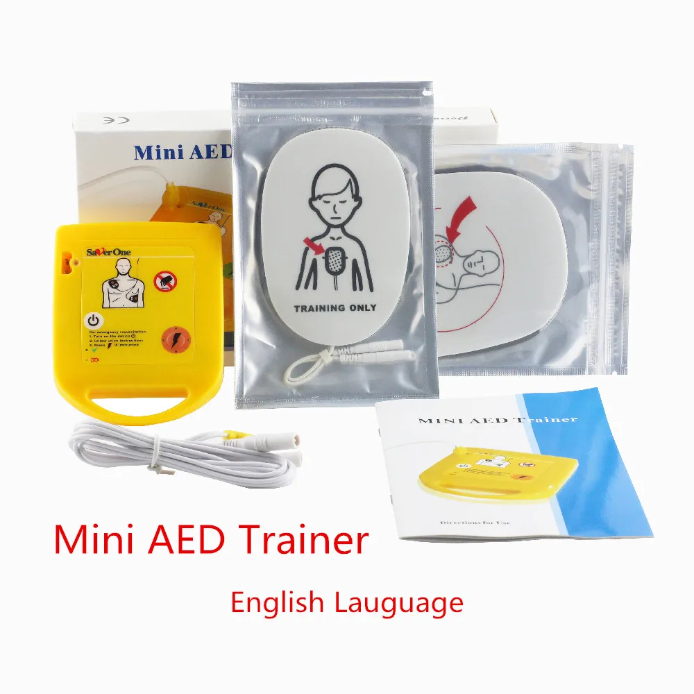 Mini AED Trainer XFT-D0009 English Voice Prompt Defibrillator Universal Trainer For Cpr School Student First Aid Training