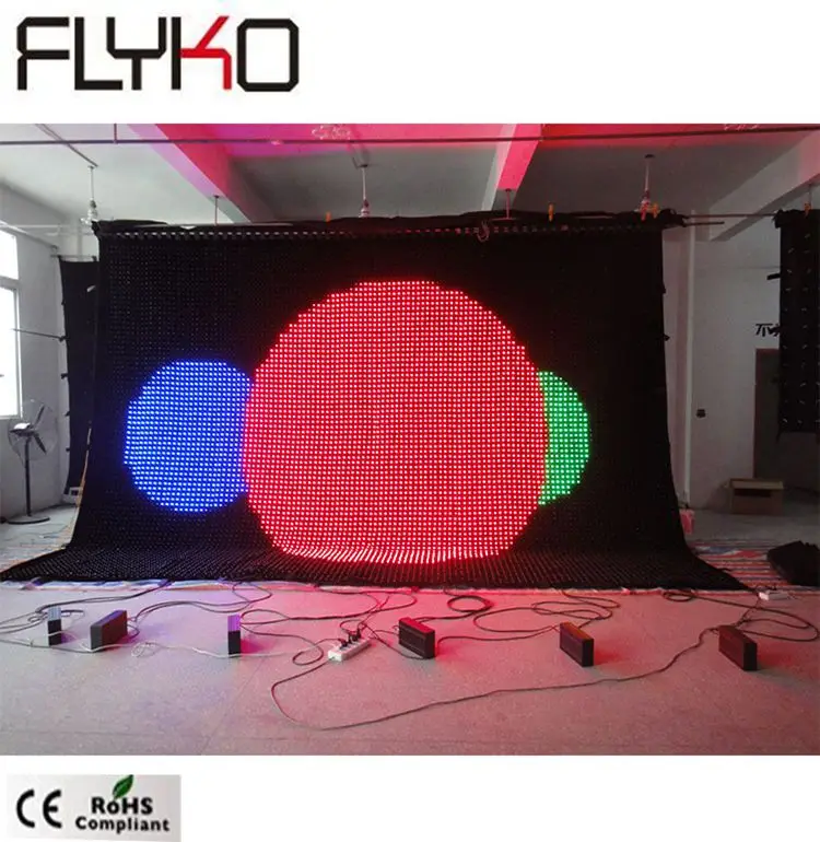 waterproof 3in1  led lights display high clear definition P5 led video curtain new design 4x6m screen