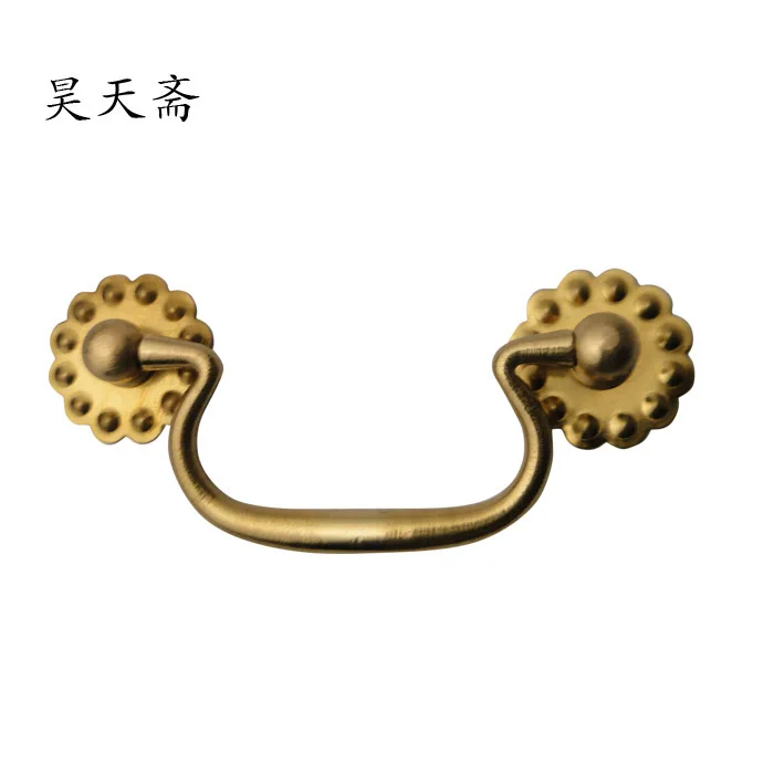 [Haotian vegetarian] Chinese antique copper drawer handles HTD-174, paragraph valgus