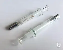 Erogazione di campioni iniettori Luer Lock Head con siringa in vetro da 2 ml con medicina chimica dell'inchiostro