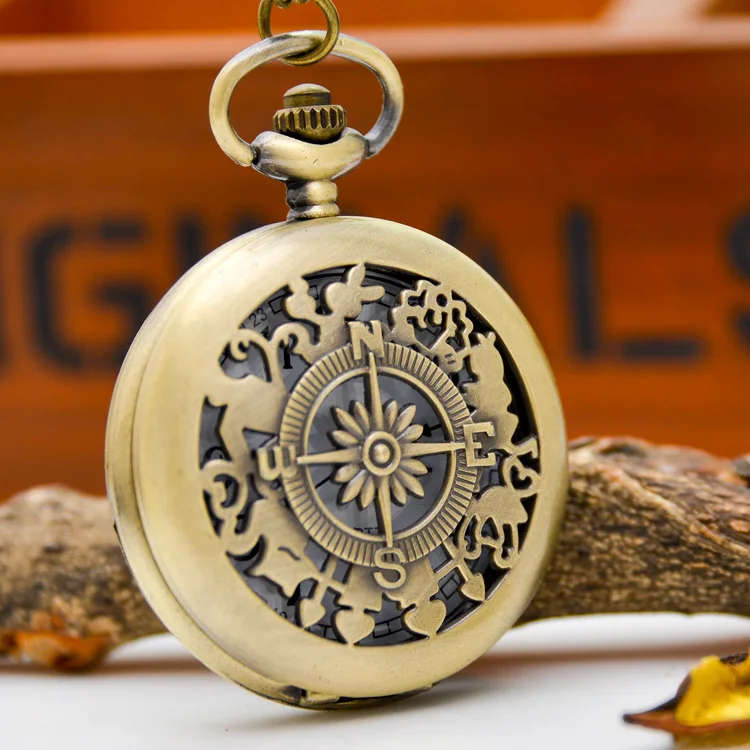 DHL-50pcs-wholesale-New large ancient engraved round pocket watch retro jewelry fashion watch leave message to choose style