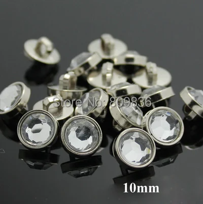 30pcs/lot Size:10mm Rhinestone Resin Buttons for Shirt Plastic Shank Button for Sewing,Embellishment (ss-4081)