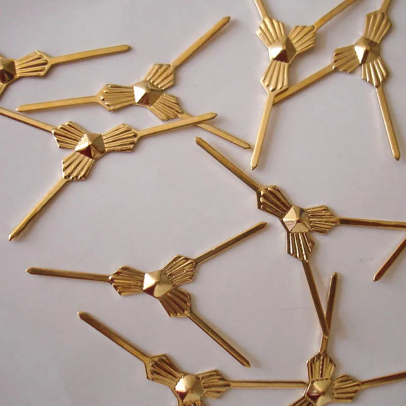 Hot Selling 500pcs 30mm Gold 3Points Butterfly Copper Buckle/ Tie Clips Beads Accessories Hooks Light & Curtain Metal Connector