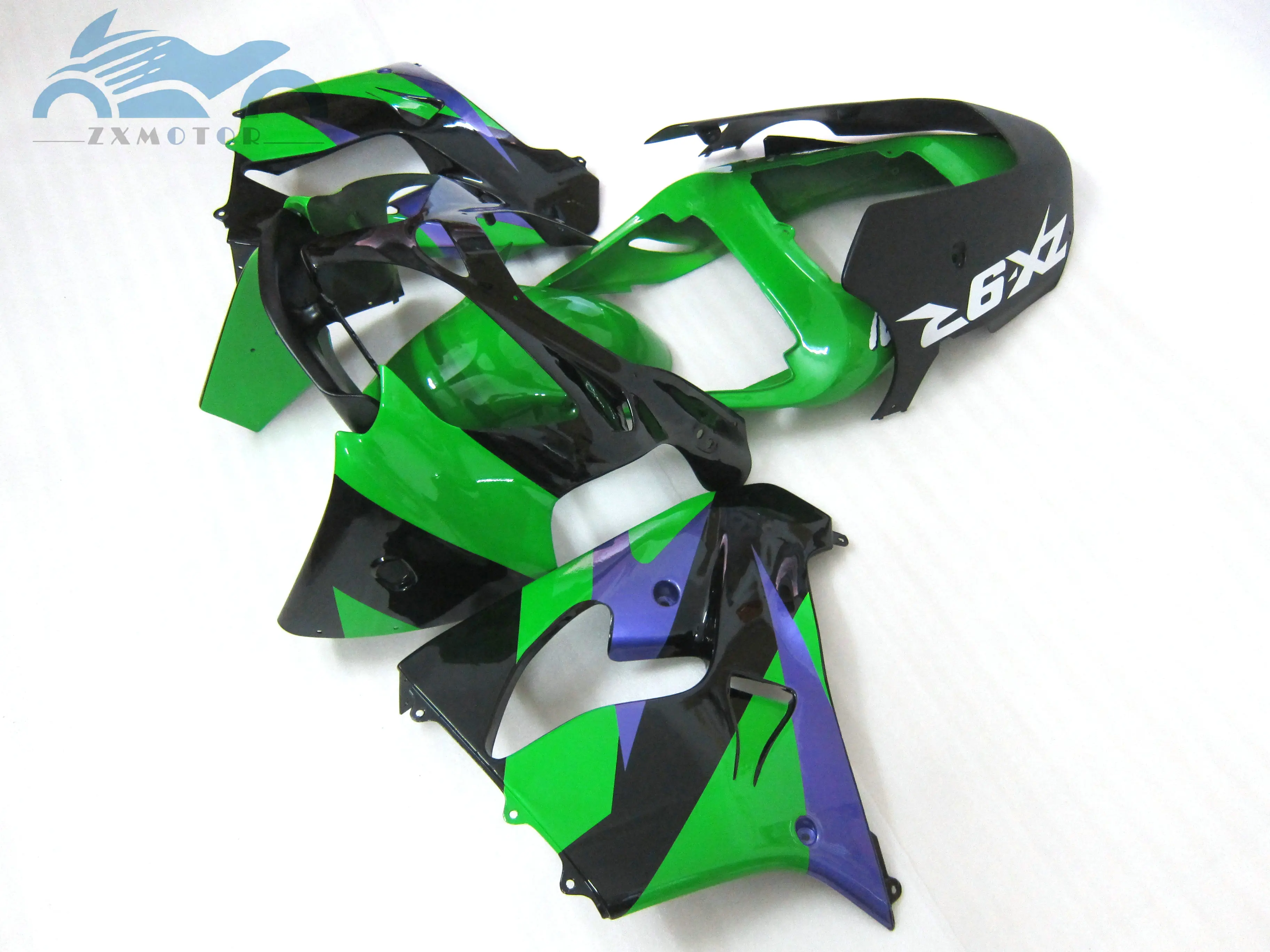 Free Custom fairing kits for KAWASAKI Ninja ZX9R 2002 2003 ABS plastic Motorcycle fairings kit 02 03 ZX 9R green purple bodywork