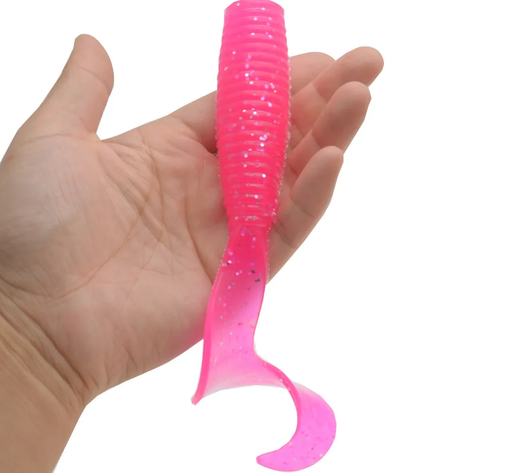 Ocean Boat Fishing Rock Beach Soft Bait Kunstköder Big Worm Single Tail Grub Trolling 50g Köder 1 Stück Sale – Detail 13