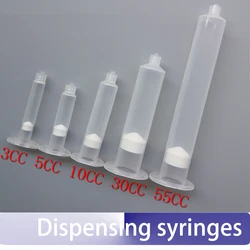 50PCS/lot Dispensing syringes 3CC 5CC 10CC 30CC 55CC American syringes Dispensing needle transparent with piston