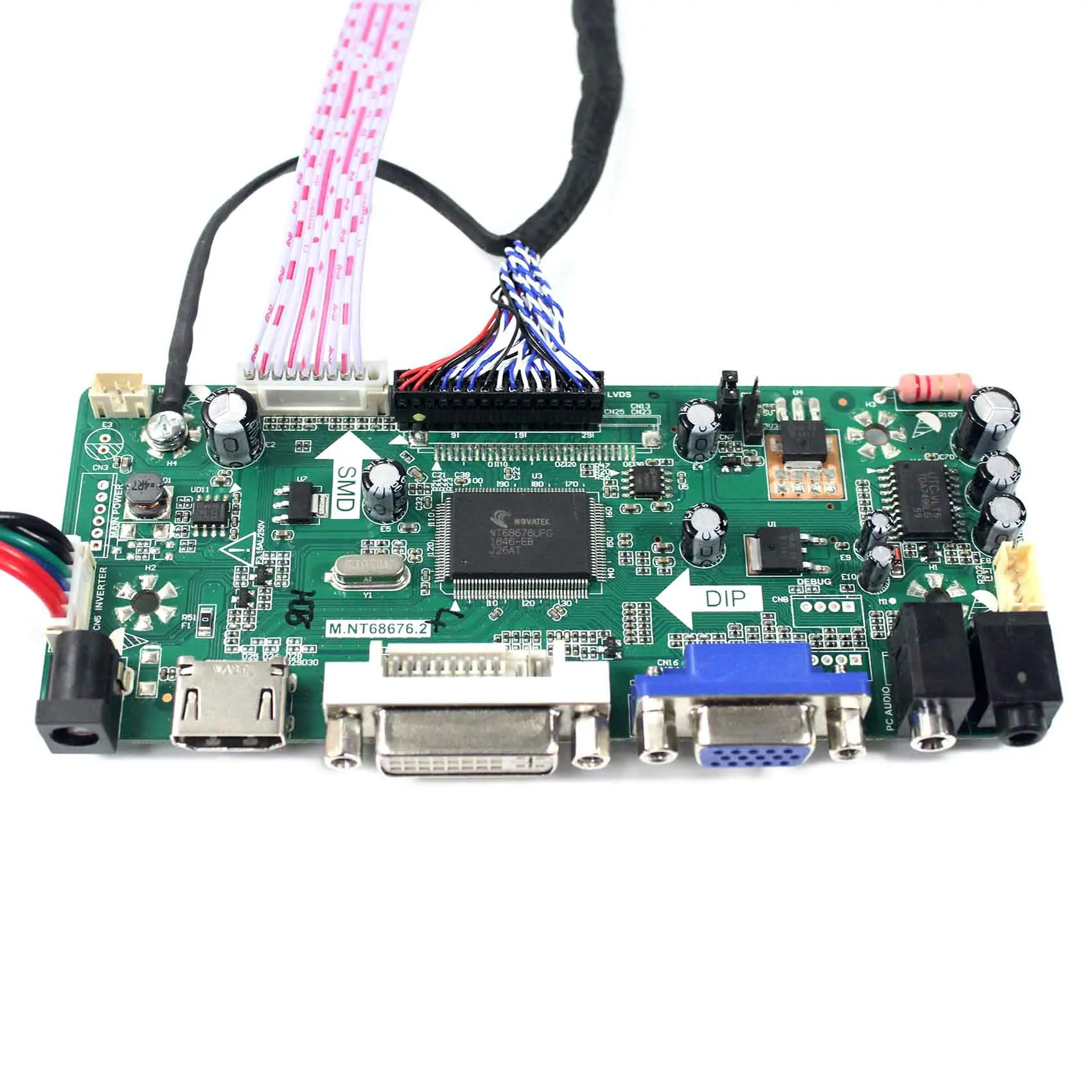 HD MI DVI VGA AUDIO LCD Board Work for 32 inch 1920x1080P320HVN01.0 P320HVN01.1 with power board