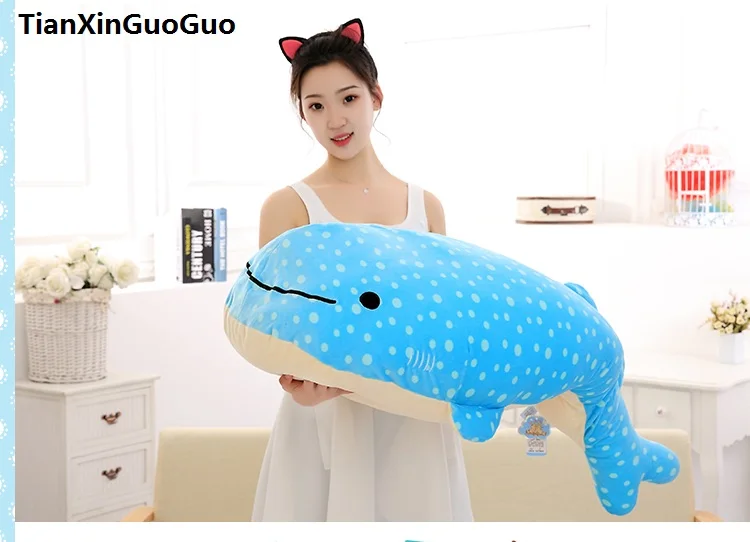 stuffed fillings toy large 110cm blue cartoon whale plush toy down cotton very soft doll sleeping pillow birthday gift s0627