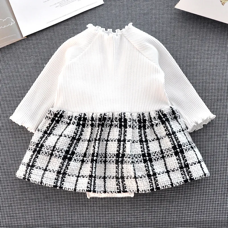 Spring Newborn Baby Girl Clothes Set Long Sleeve Open Stitch Dress Outfits Toddler Kids Girls Clothing