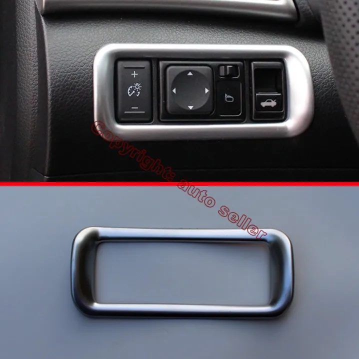 ABS Pearl Chrome Head Light Switch Control Trim Cover For Nissan Sentra 2016 2017 Car Accessories Stickers W4