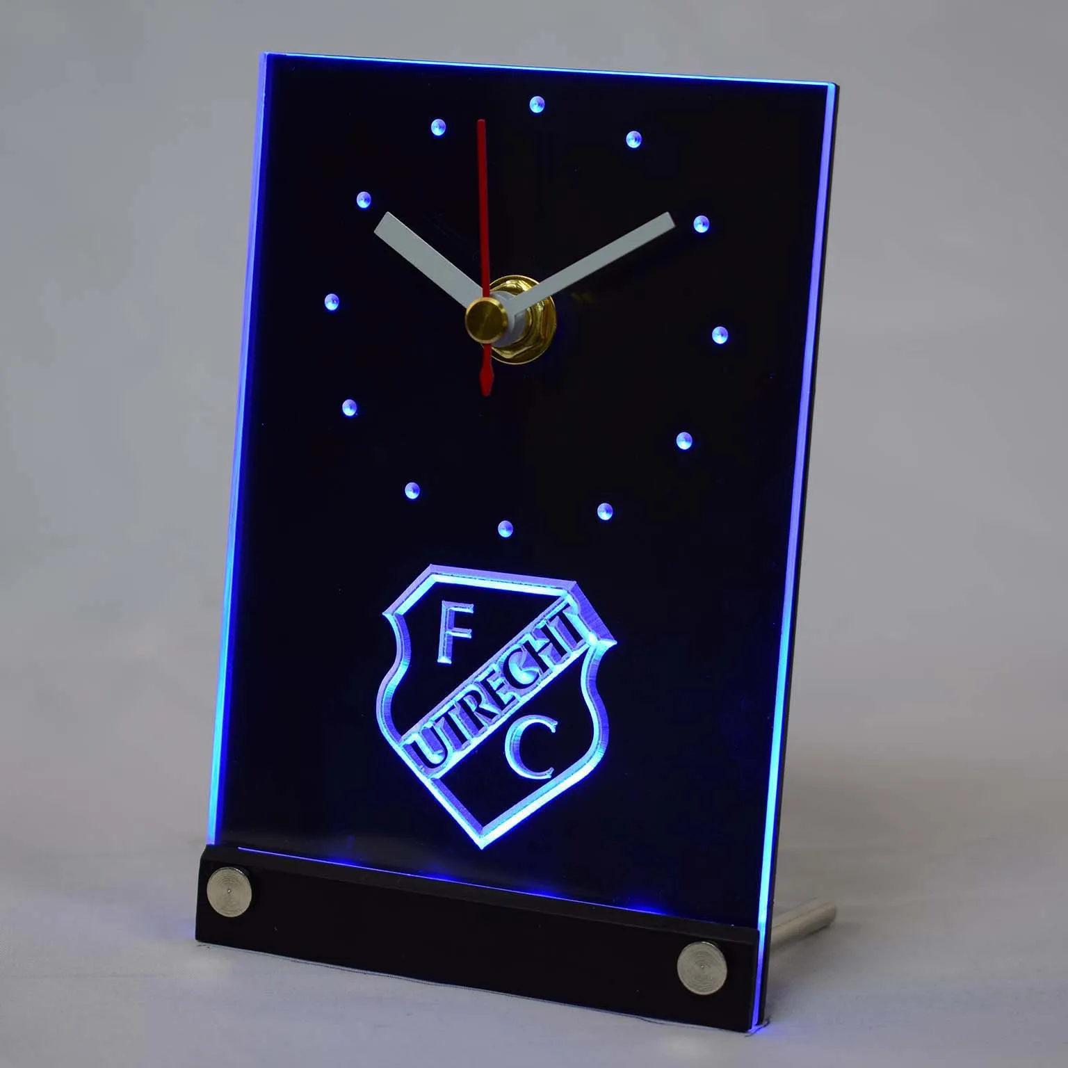 tnc1007 FC Utrecht Football Club Eredivisie 3D LED Table Desk Clock