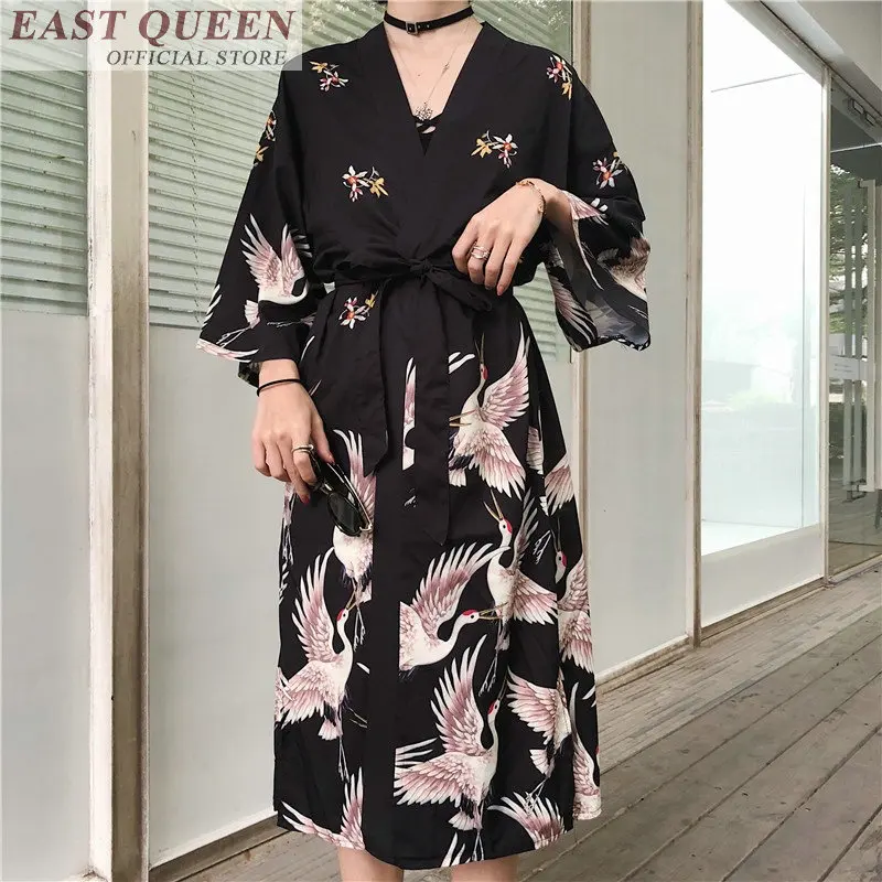 Japanese Kimono Cardigan Women Yukata Fashion Blouse Women 2022 Long  Cardigan Haori Traditional Kimonos Dress Obi Shirt  FF564