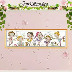 A Ballet School Patterns Counted Cross Stitch Set 11CT 14CT 16CT Stamped DMC Cross-stitch Kit Embroidery Needlework Home Decor