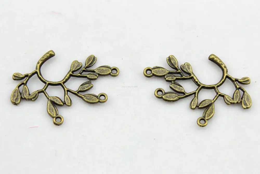 

100pcs 34*23mm tree branches antique bronze zinc alloy pendents charm drops DIY for Jewelry Making handicraft AY0378