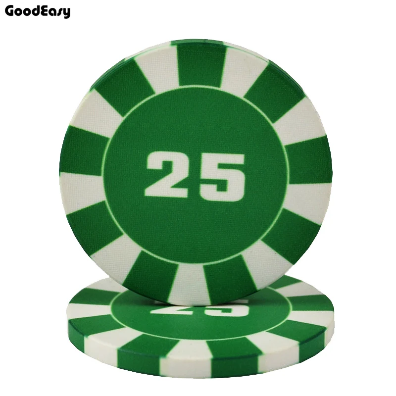 

25PCS/LOT Poker Chip 10g Ceramic Stripe Poker Chip Taxes Hold'em Poker Wholesale Poker Chips Customize Chip