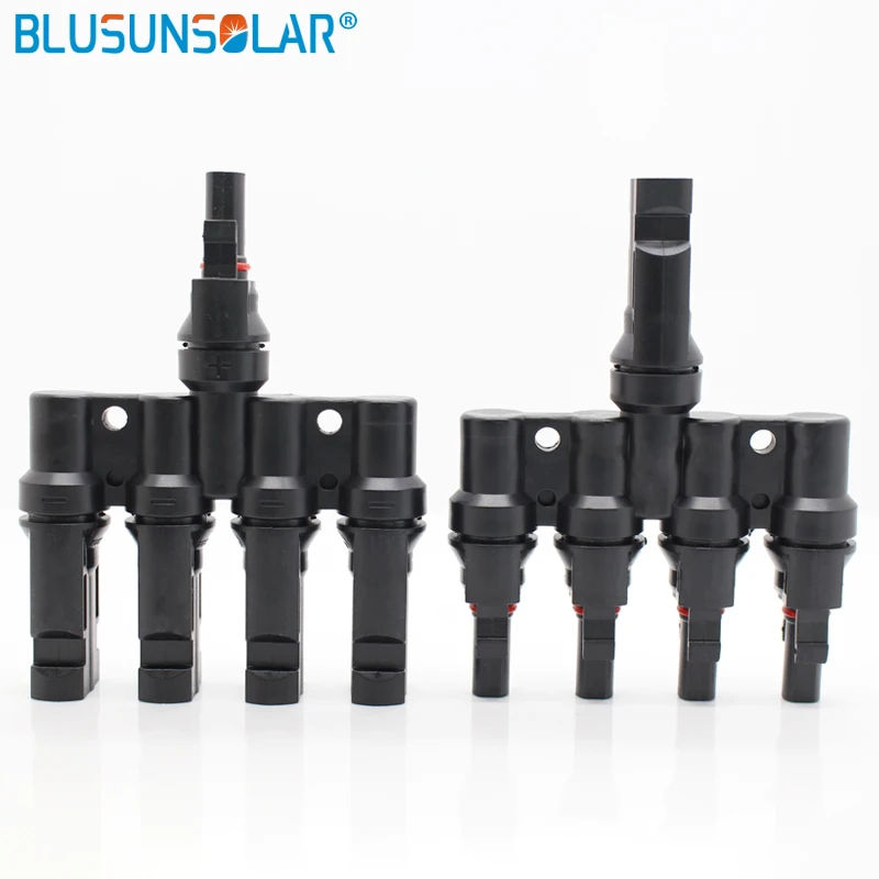 Blusunsolar 4 In 1 Solar PV T Branch Parallel Connector Spliter Connecting Solar System